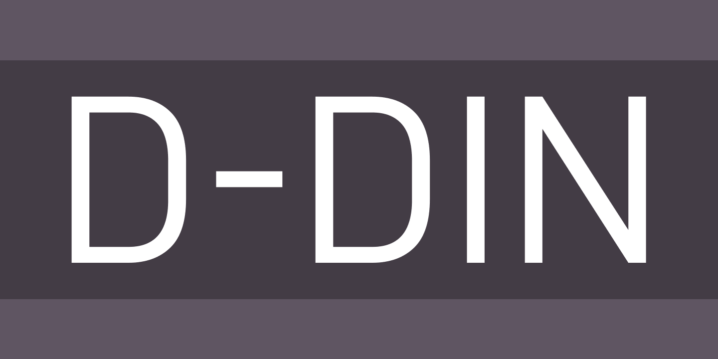Шрифт D-DIN